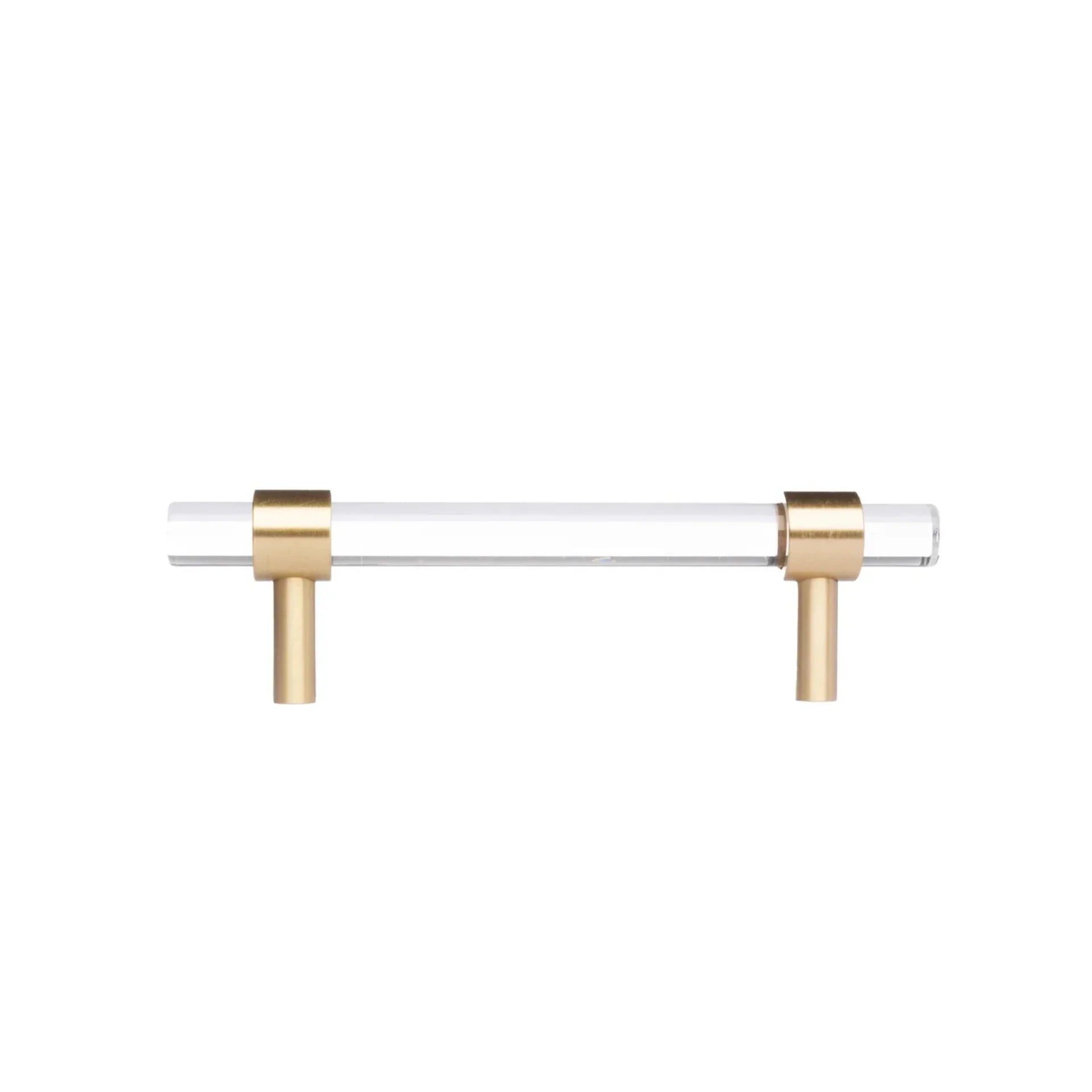 Image of Clear Acrylic & Brass T-Bar Handle Collection