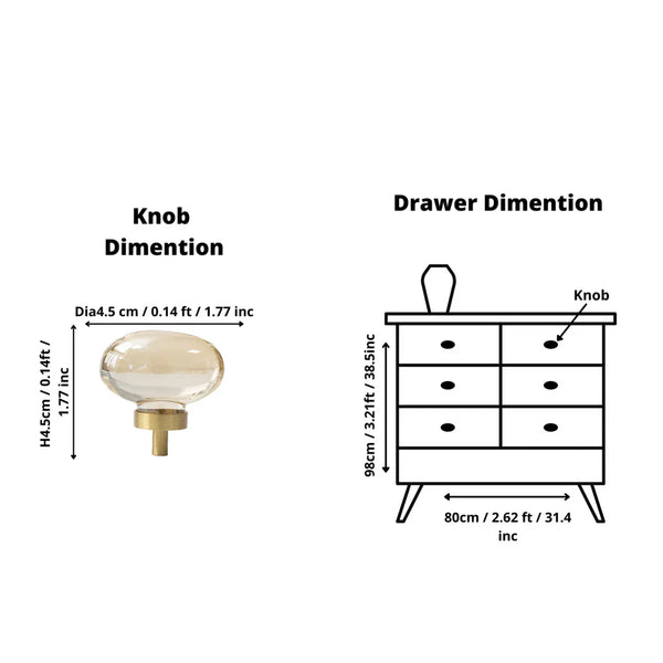 Classic Crystal with Brushed Brass Handle