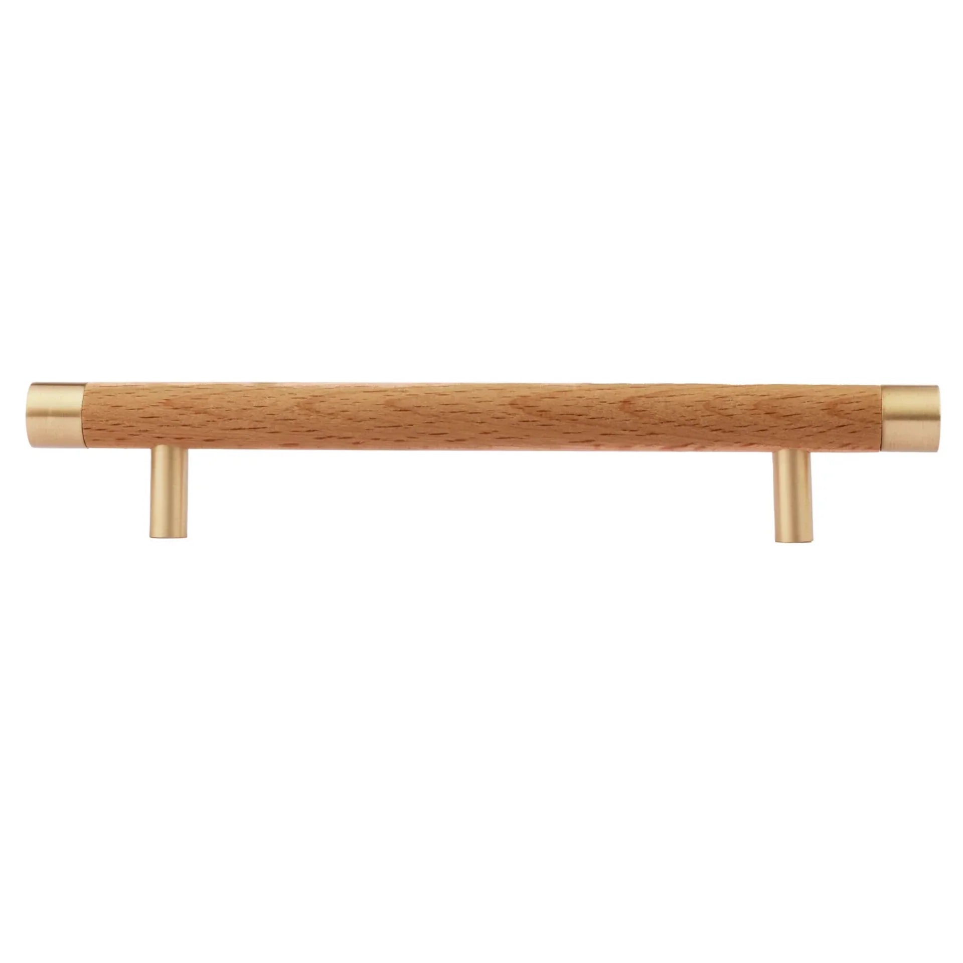 Image of Natural Wood & Brass T-Bar Handle Collection
