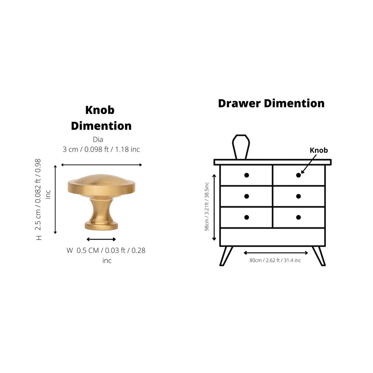 Image of Krisha Brushed Brass Round Knob