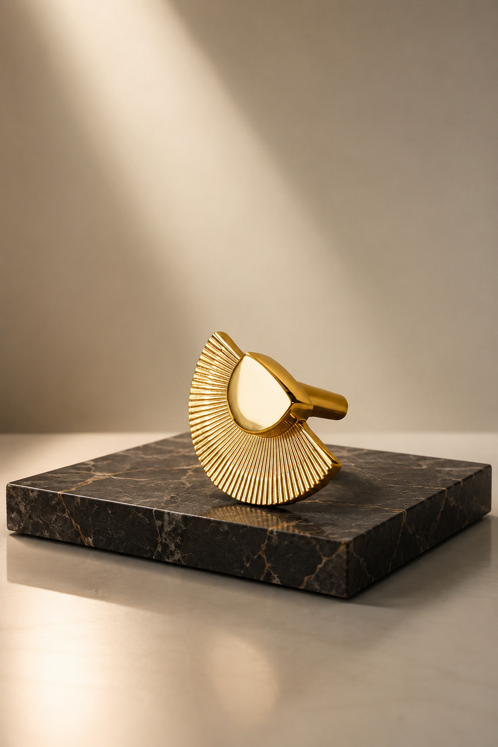 Image of Scalloped Brass Fan Handle Collection