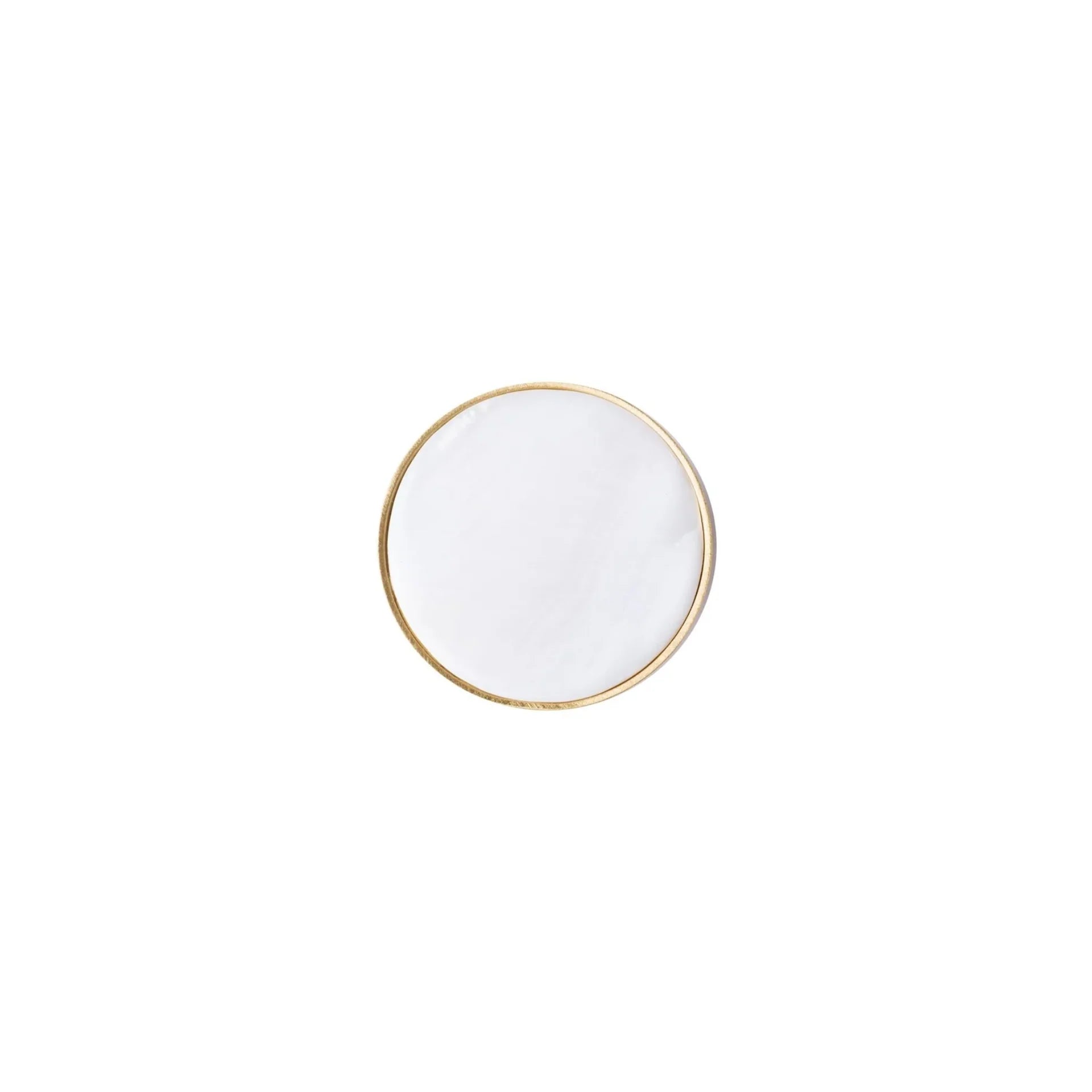 Image of Mother of Pearl & Brass Round Cabinet Knob