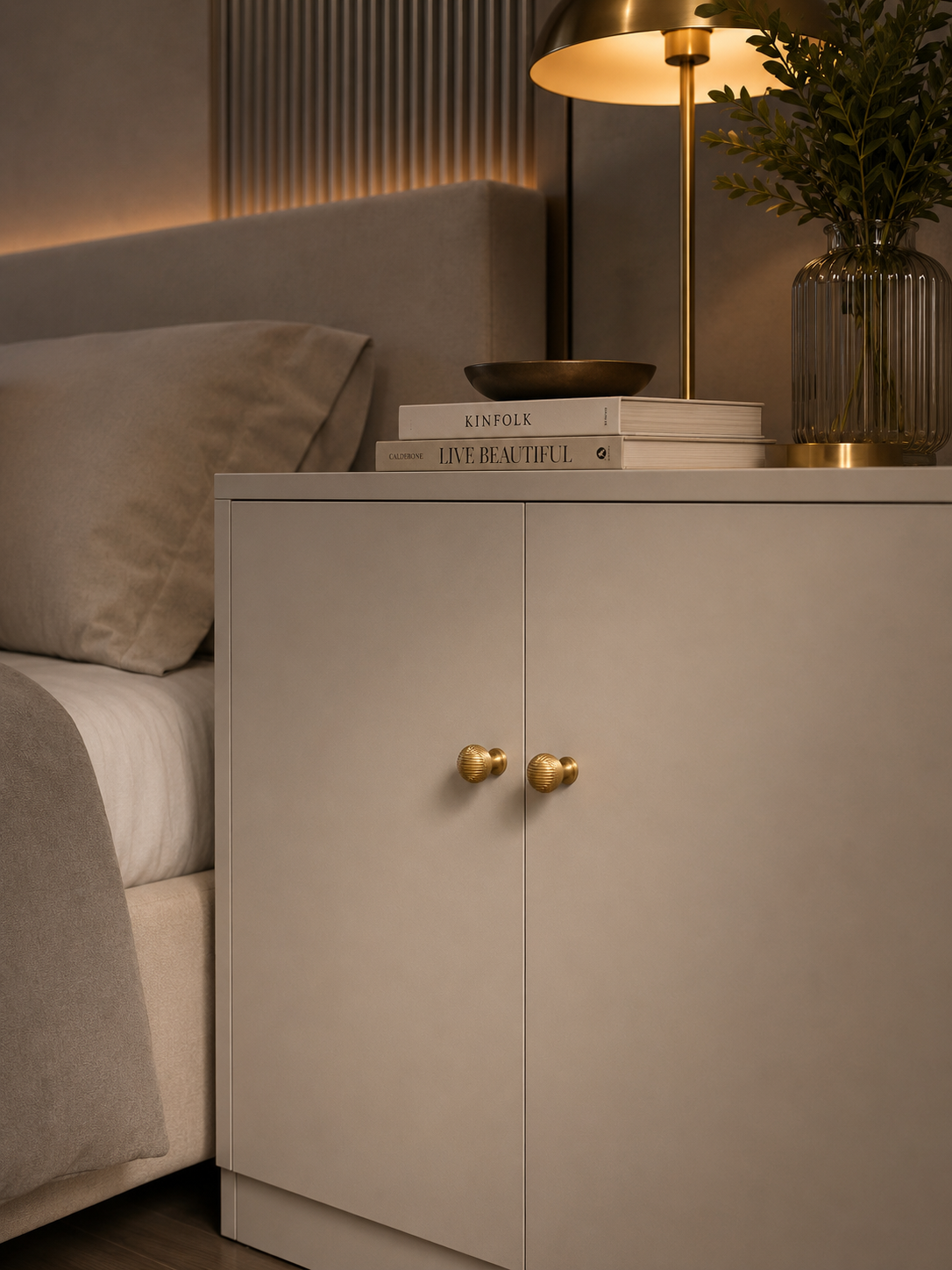 Image of Alexander & Wicks Brass Knob Luxury Brushed Finish