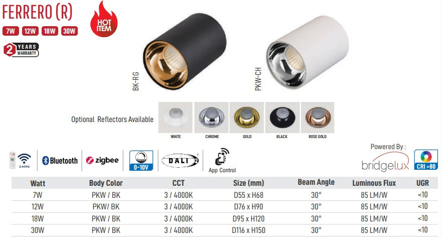 Image of Ferrero (R) Led Surface Light (White)