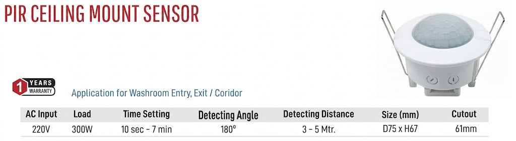 Image of PIR Ceiling Mount Sensor
