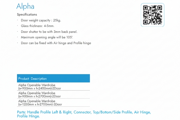 Alpha Openable Wardrobe
