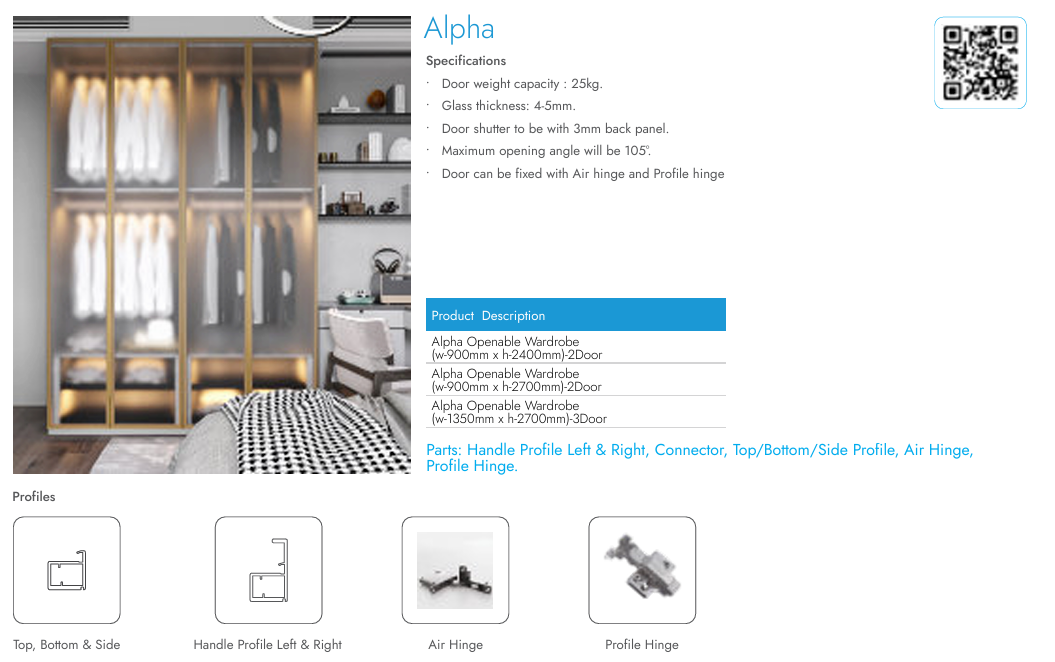 Image of Alpha Openable Wardrobe