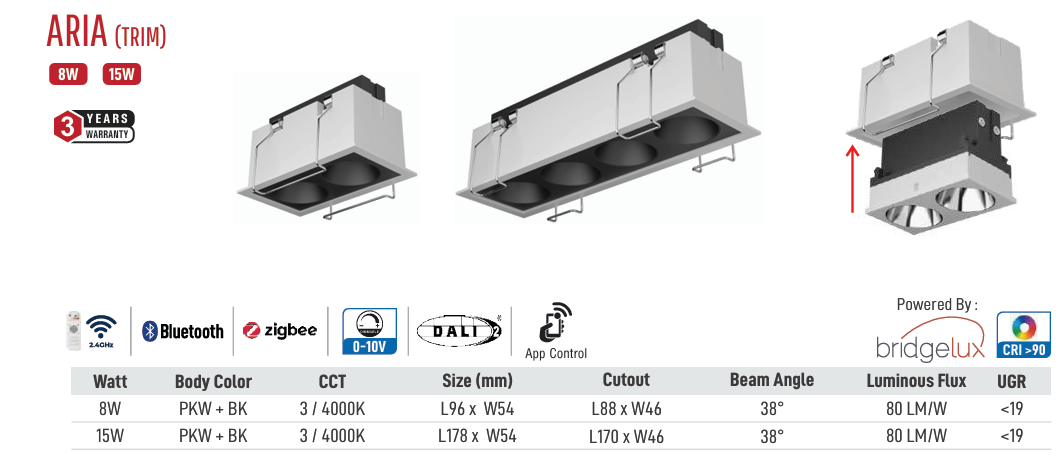 Image of Aria Trim LED Linear Downlight