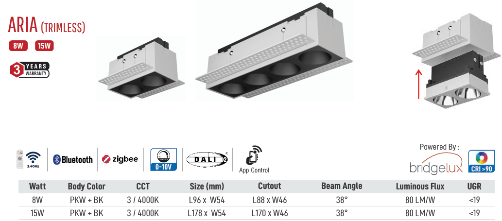 Image of Aria Trimless LED Linear Downlight
