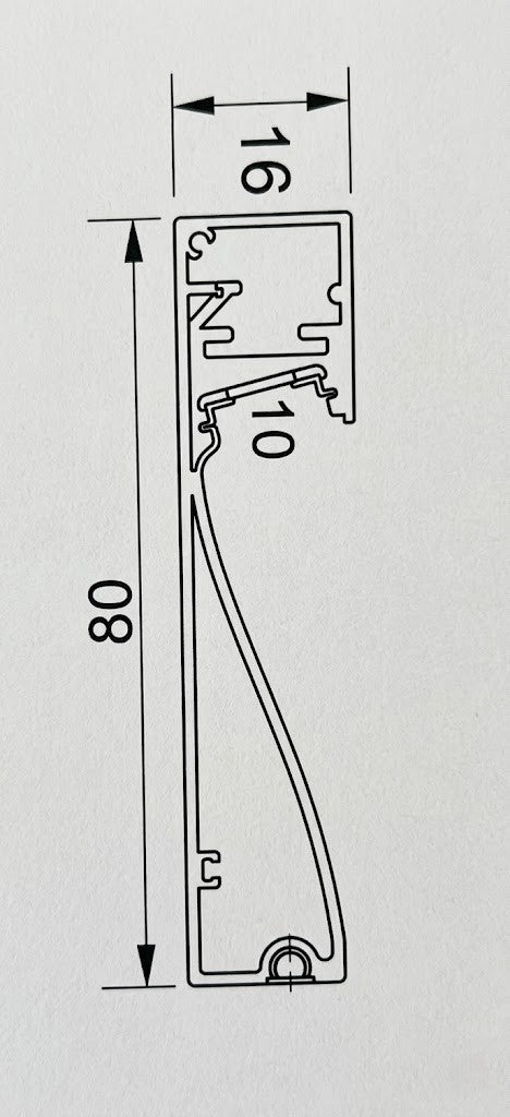 Image of Base 0180 LED Aluminium Skirting Profile