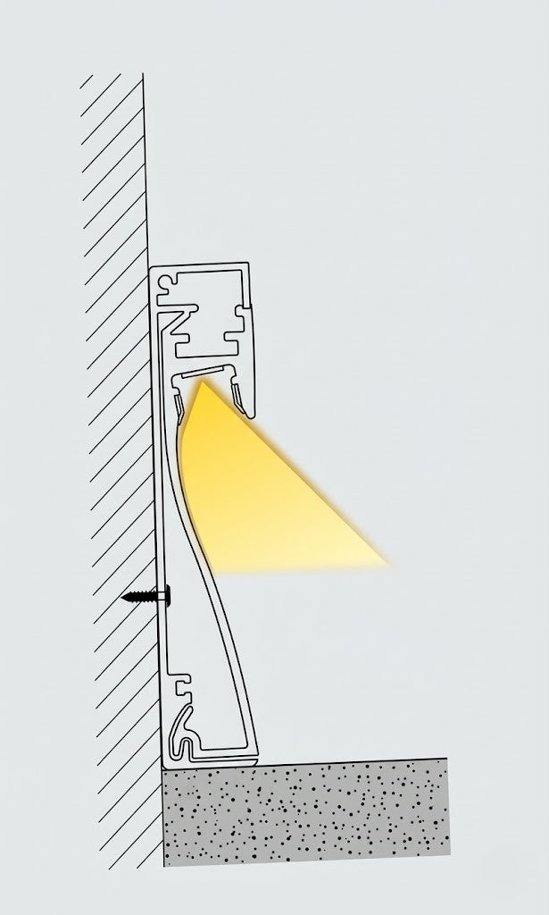 Image of Base 0180 LED Aluminium Skirting Profile