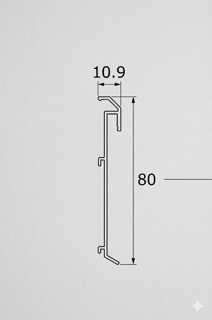 Image of Base 0380 LED Aluminium Skirting Profile