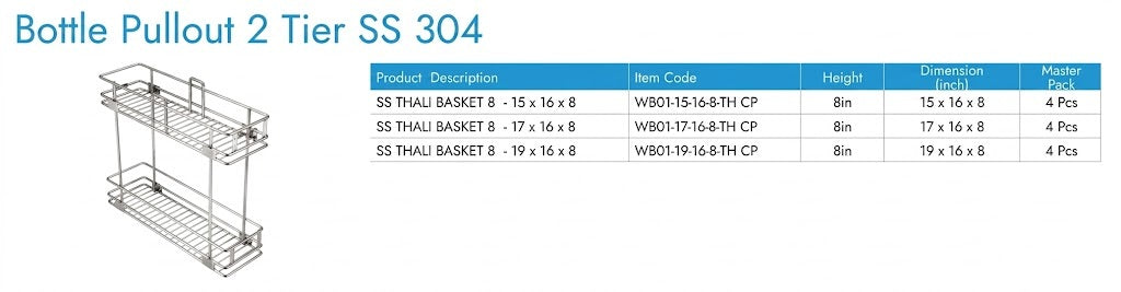 Image of Bottle Pullout 2 Tier SS 304