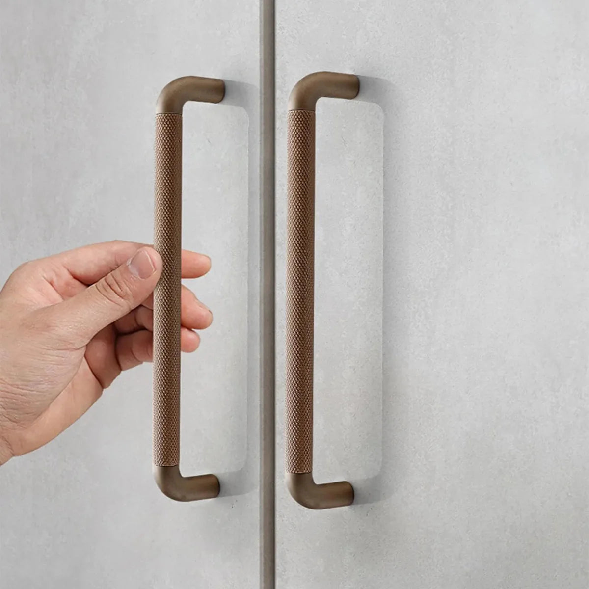 Image of Textured Bar & Knob Handle Set – Modern Industrial Design