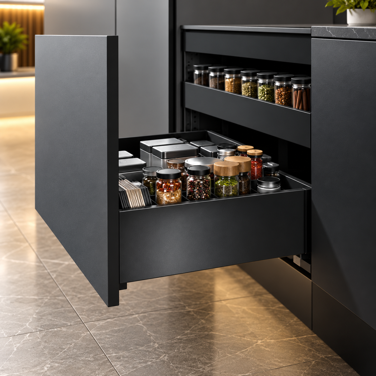 Image of Blum LEGRABOX pure, High Fronted Pull-Out Drawer, Height F (241 MM)