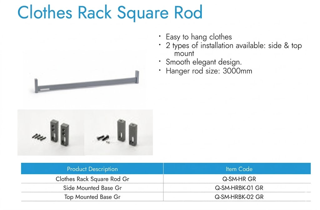Image of Clothes Rack Square Rod
