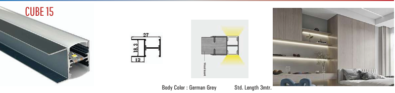 Image of Cube 15 LED Aluminium Profile Cube Series