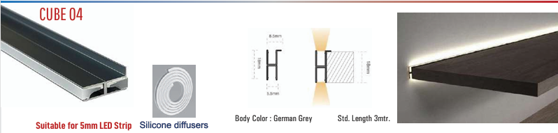 Image of Cube 04 LED Aluminium Profile Cube Series