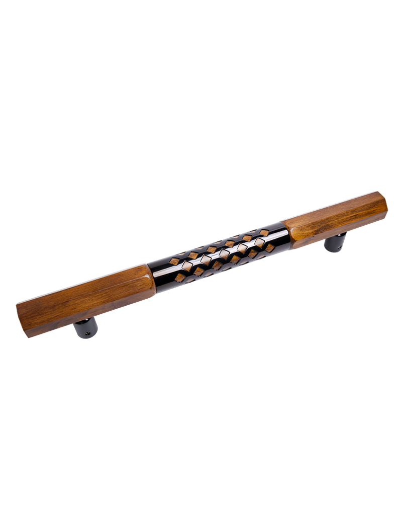 AH Door Handle Hex Wood