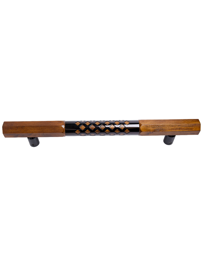AH Door Handle Hex Wood