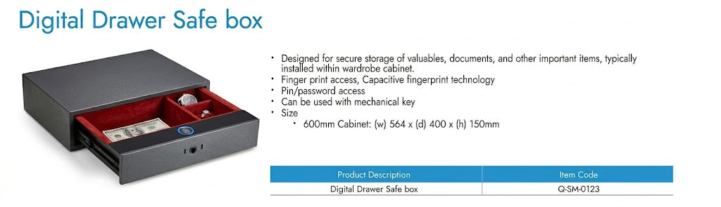 Image of Quba Symmetry Digital Drawer Safe Box