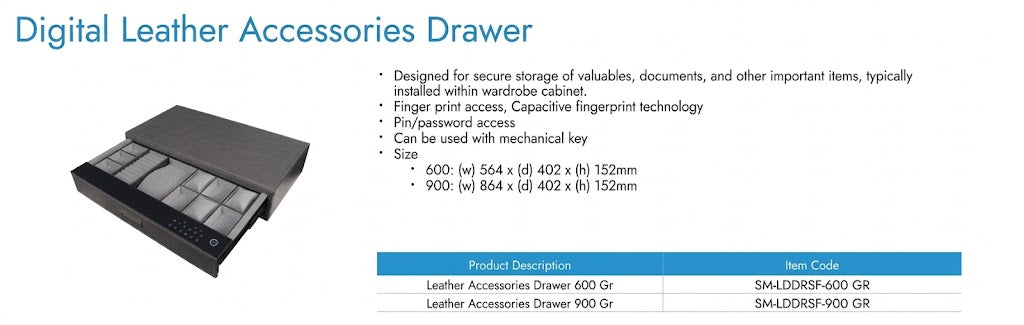Image of Quba Symmetry Digital Leather Accessories Drawer
