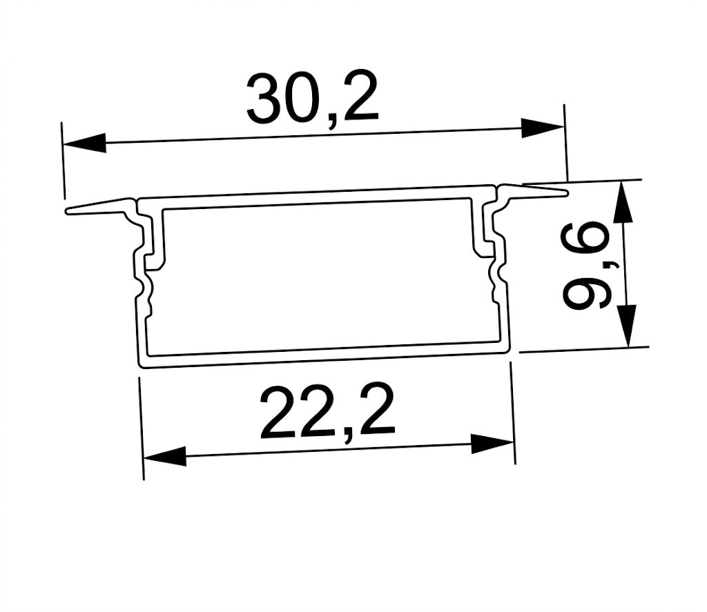 Image of Eco 25MM Concealed LED Aluminium Profile