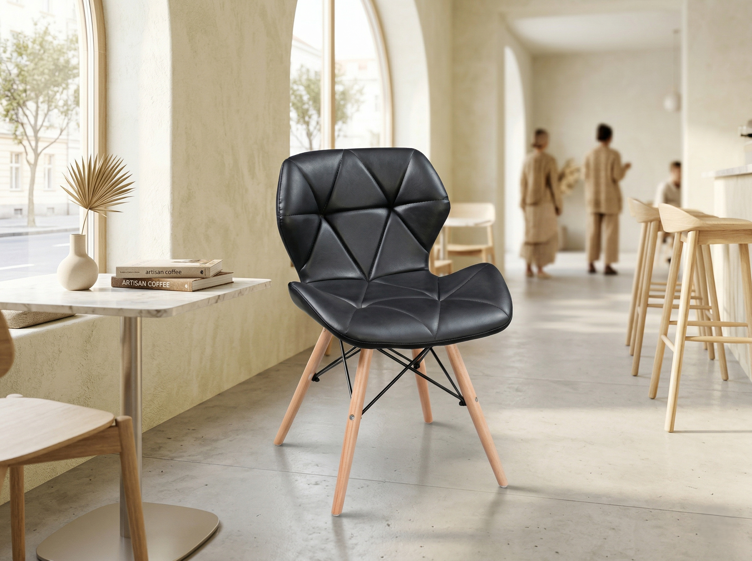 Image of Butterfly Wooden Leg Cafe Chair
