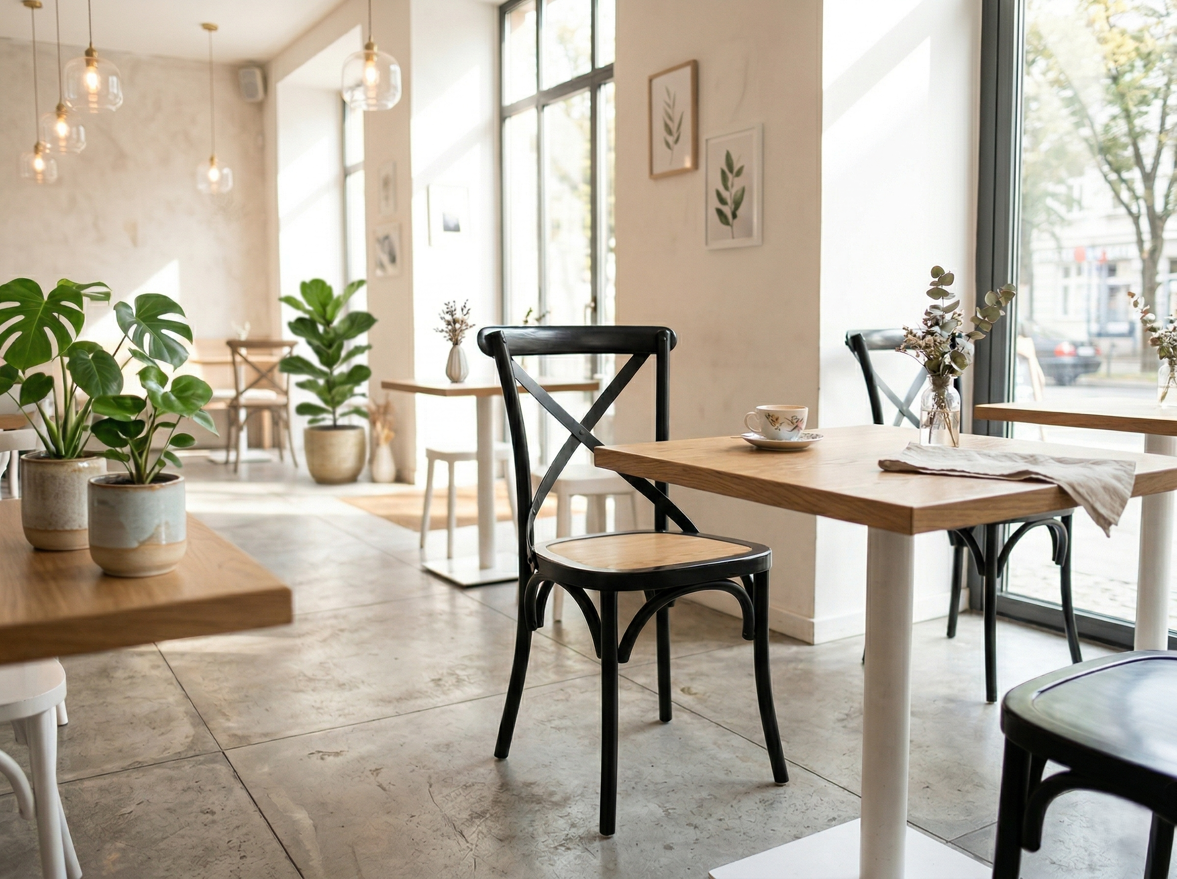 Image of X Metal Cafe Chair