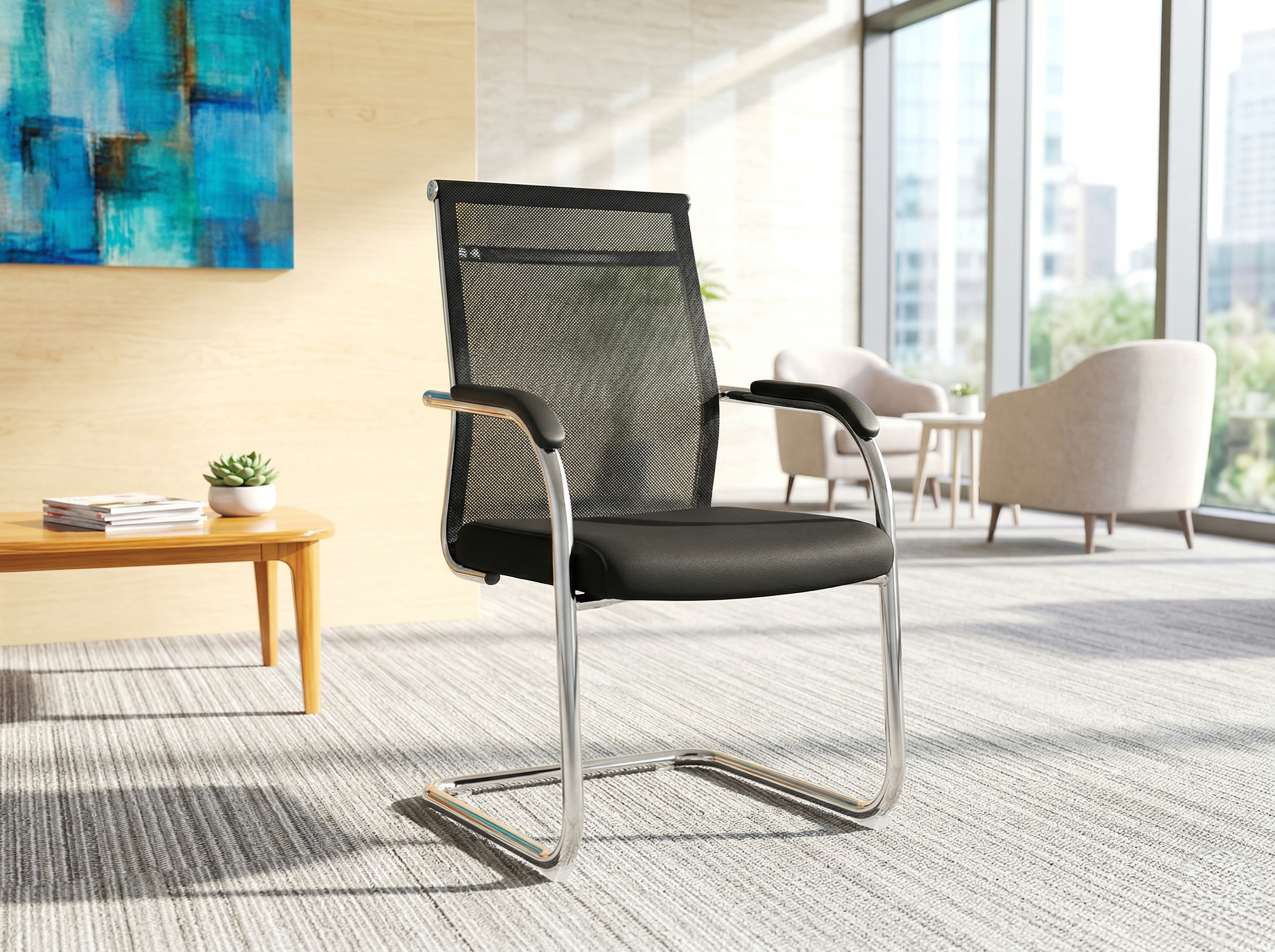 Image of Round Netted Chairs, Office Visitor Chairs