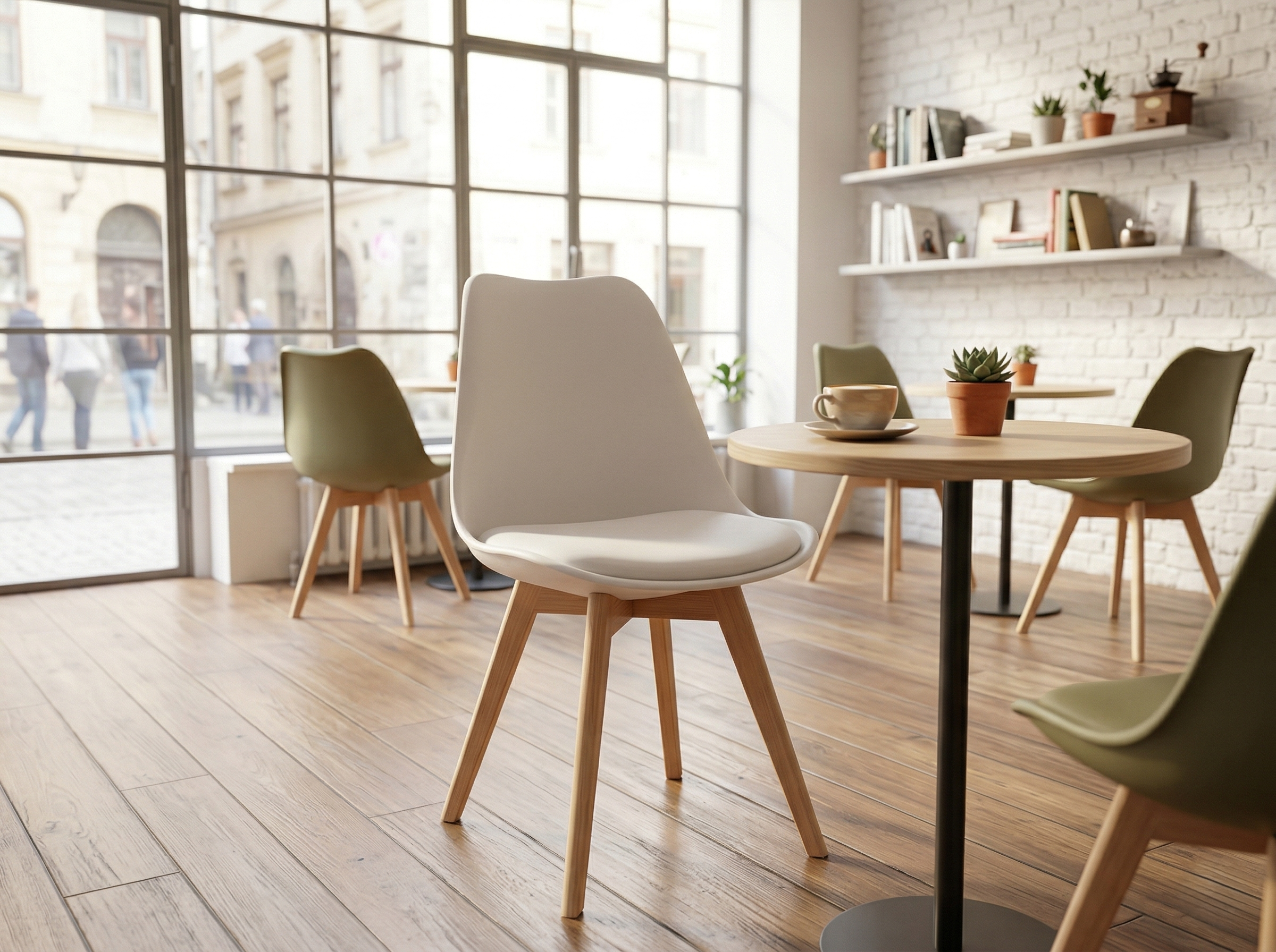 Image of Candy Cafe Chair (With Cushion and Metal leg)