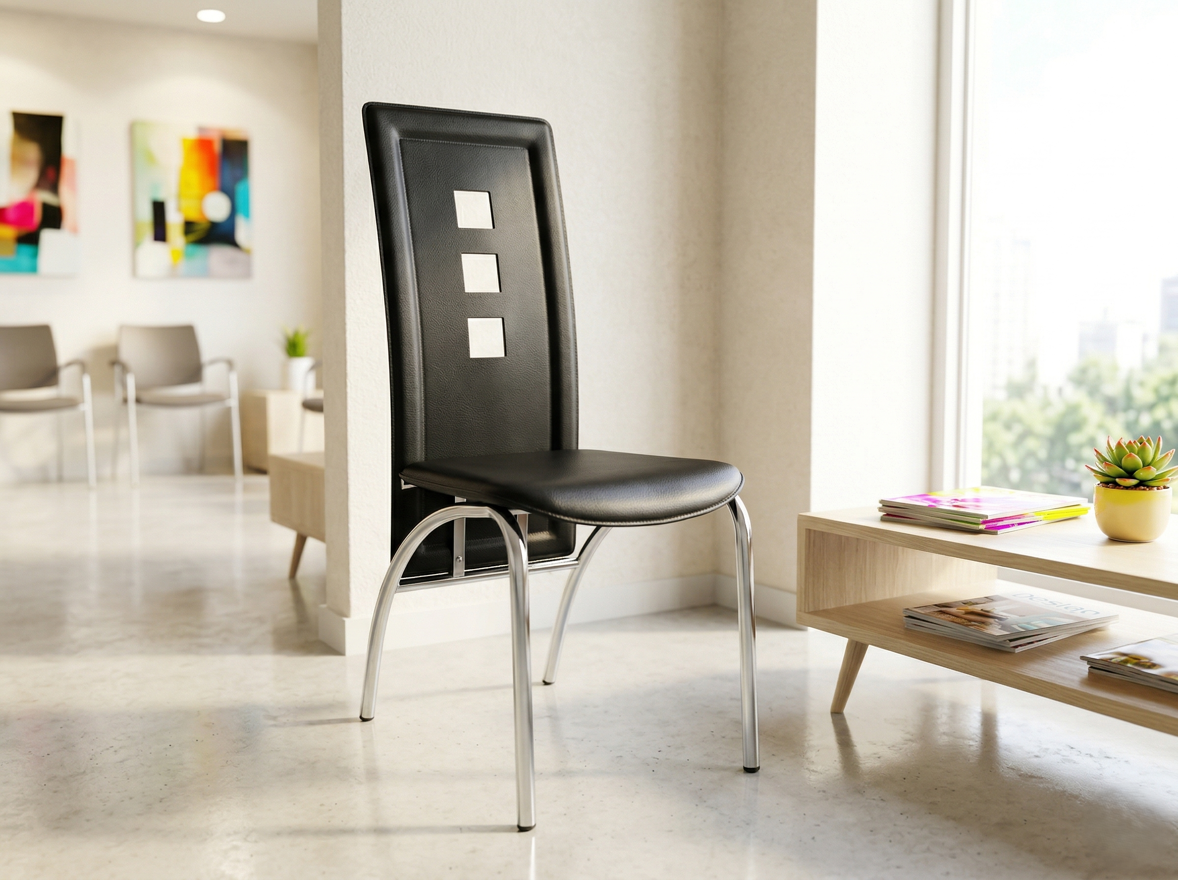 Image of RC37/ECO Black Chairs, Office Visitor Chairs