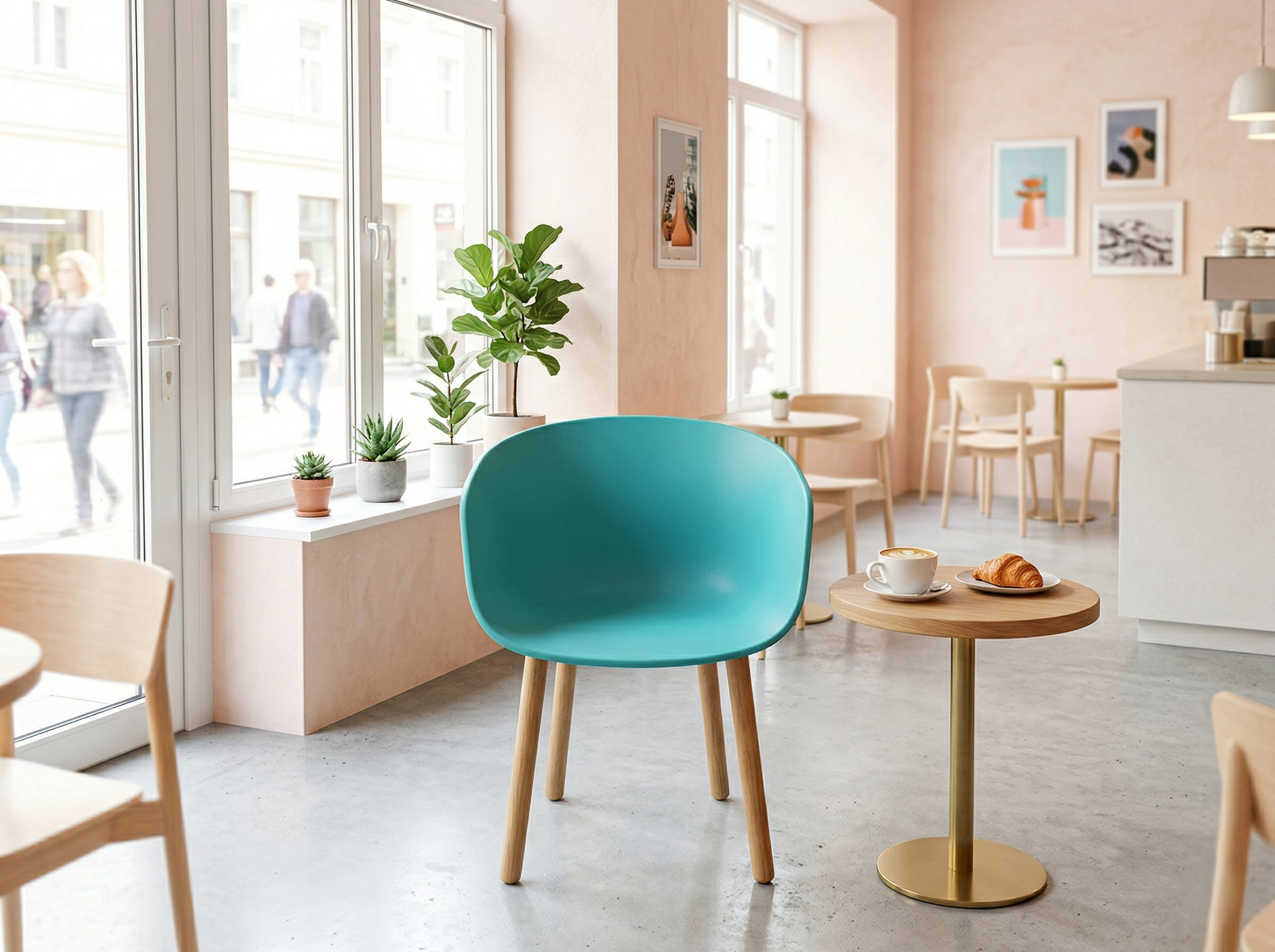 Image of Popeya Cafe Chair (Metal Leg)