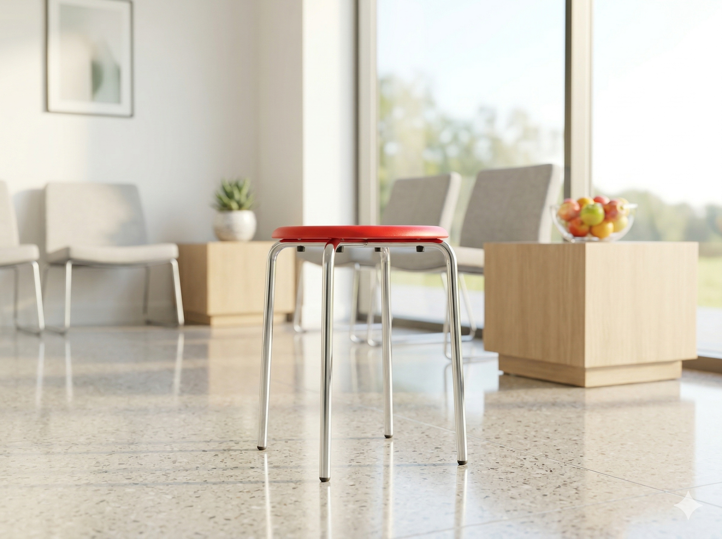 Image of Stool Rexin R8ES18 Chairs, Office Visitor Chairs