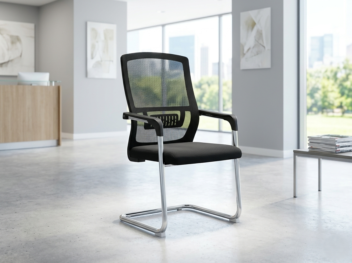 Image of 822D Black Visitor Chair, Office Visitor Chairs