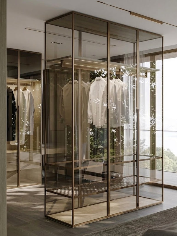 Glass Walk In Wardrobe