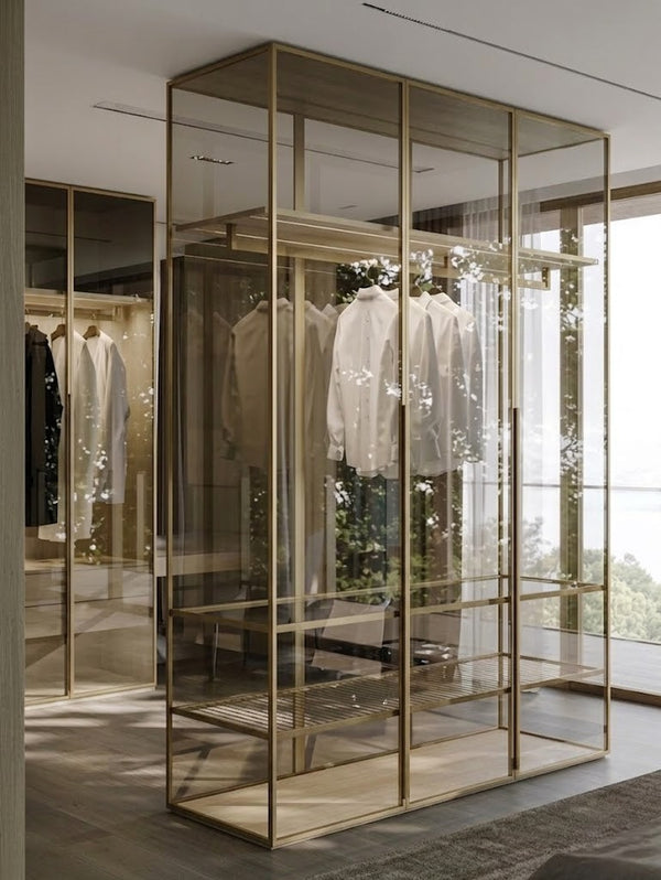 Glass Walk In Wardrobe