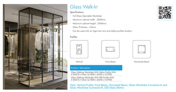 Glass Walk In Wardrobe
