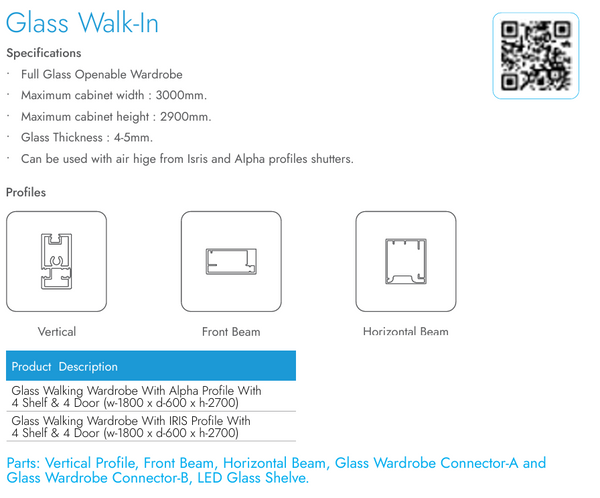 Glass Walk In Wardrobe