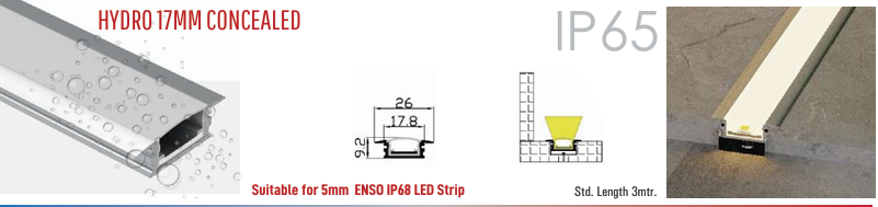 Image of HYDRO 17MM Concealed LED Alumiium Profile Hydro Series