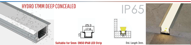Image of Hydro 17MM Deep Concealed LED Aluminium Profile Hydro Series