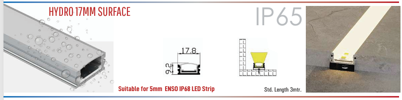 Image of HYDRO 17MM Surface LED Aluminium Profile Hydro Series