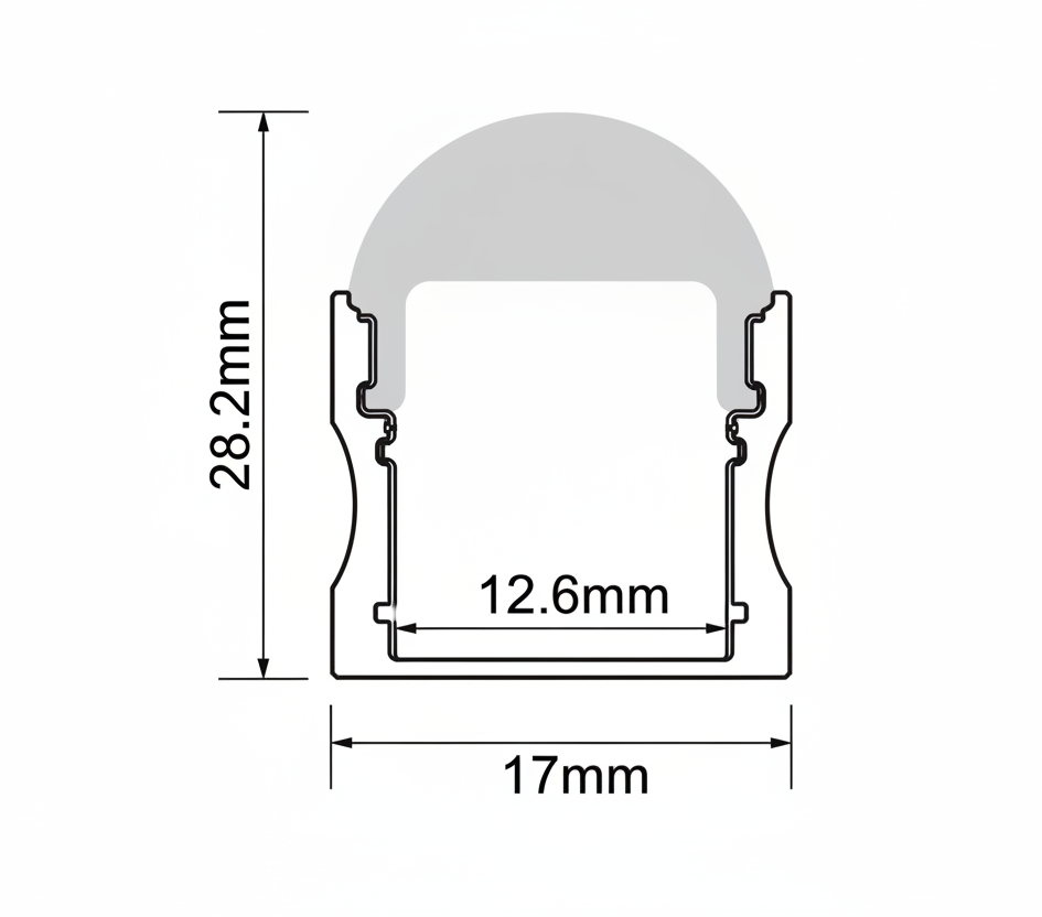 Image of LED Aluminium 17MM Curtain Grazer Profile