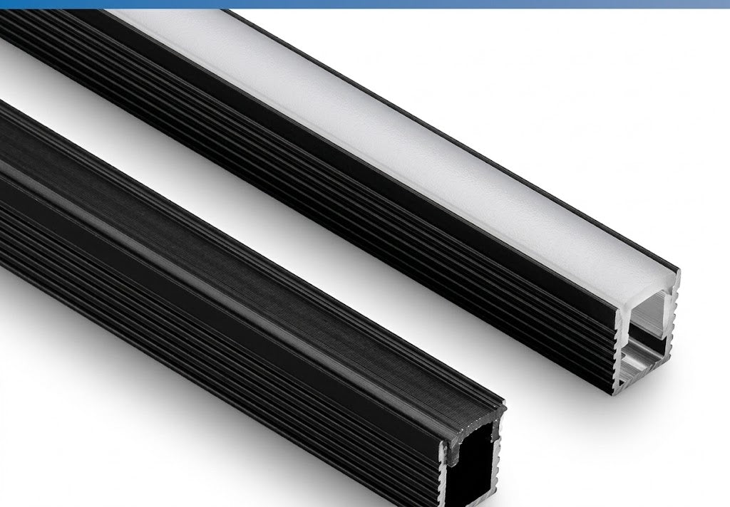 Image of BK 10mm Deep Surface LED Aluminium Black Profile