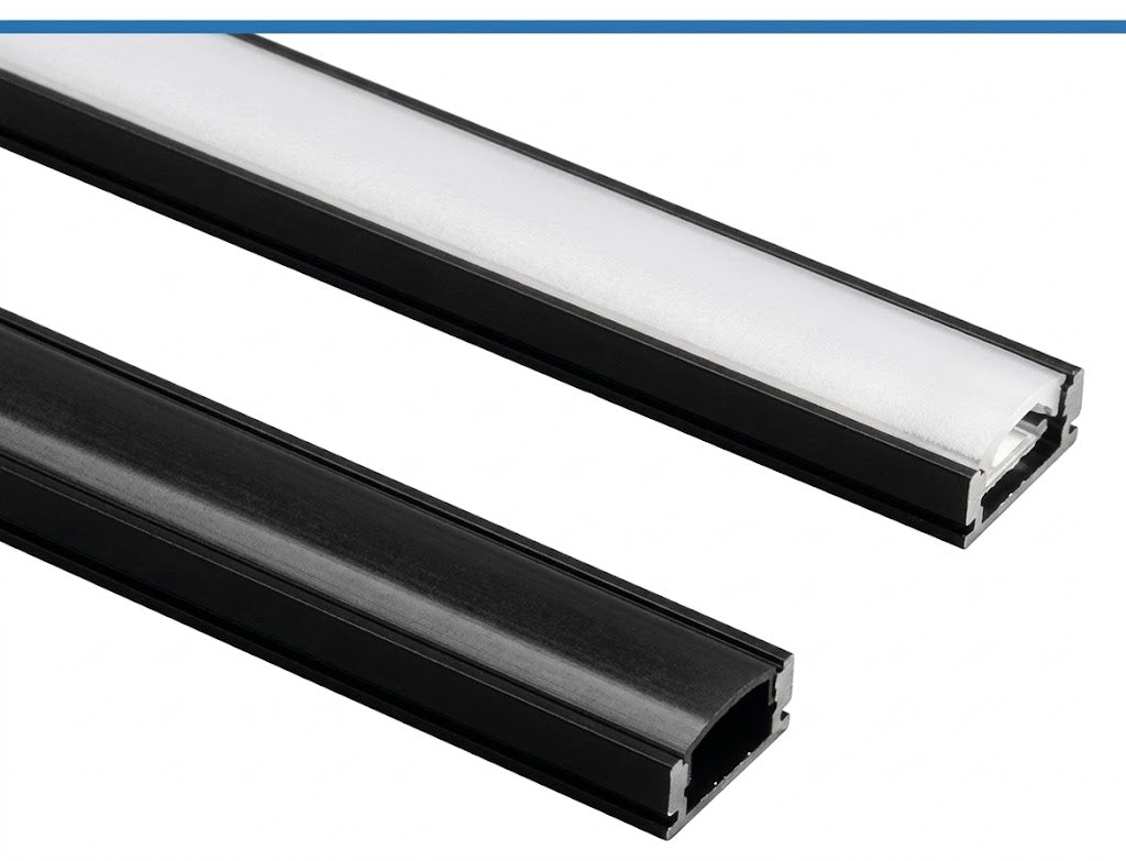 Image of BK 10mm Deep Concealed LED Aluminium Black Profile