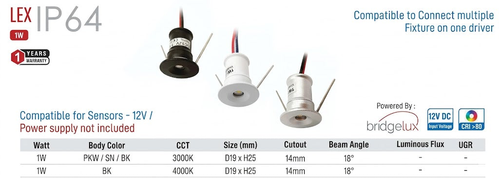 Image of LEX IP64 LED Cabinet Light