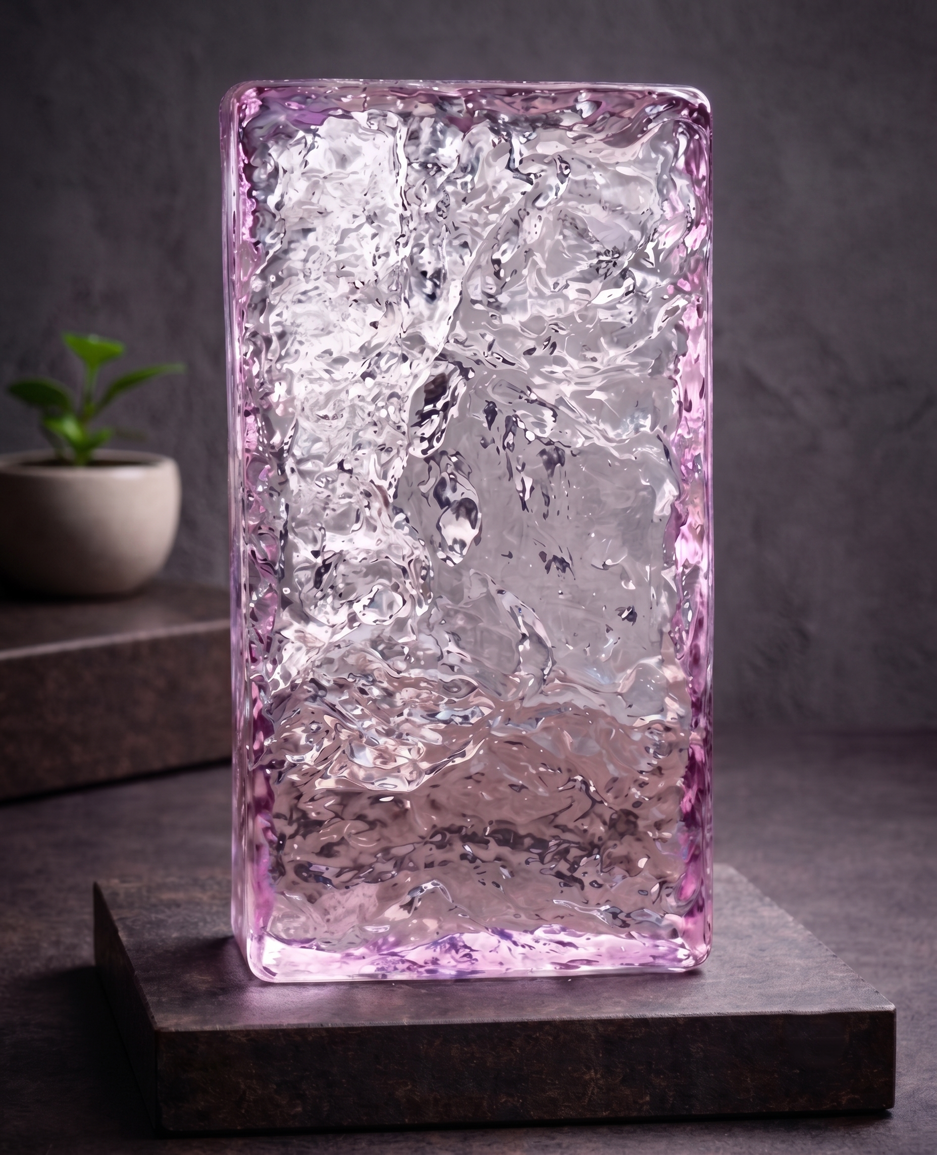 Image of Light Purple Textured Glass Bricks