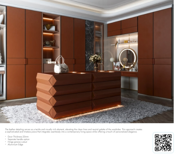 Leather Shutter | Leather Shutter with Aluminium Edge