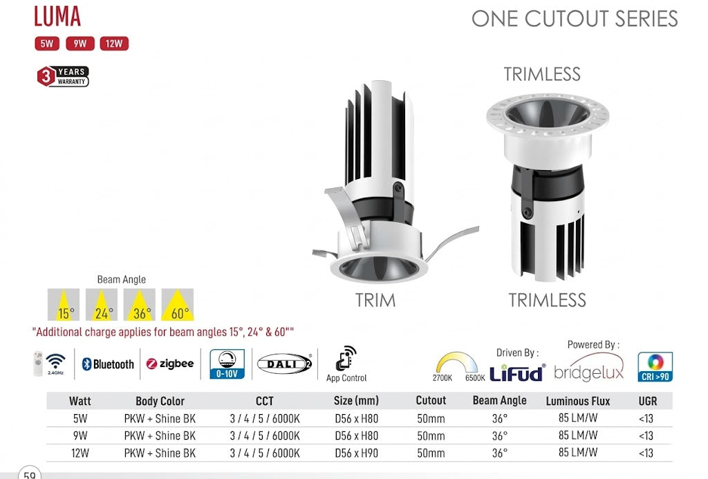 Image of Luma LED Downlight (Trimless)