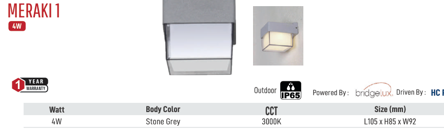 Image of MERAKI 1 LED OUTDOOR LIGHT
